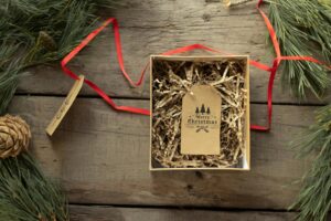 Eco friendly Christmas wrapping present