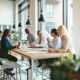 An image of people working from a shared office space.
