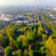 An aerial view of the london suburb of acton.